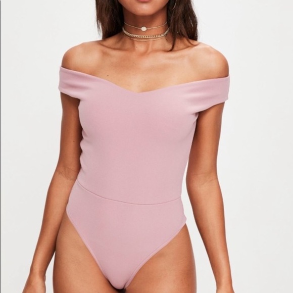 pink one shoulder bodysuit